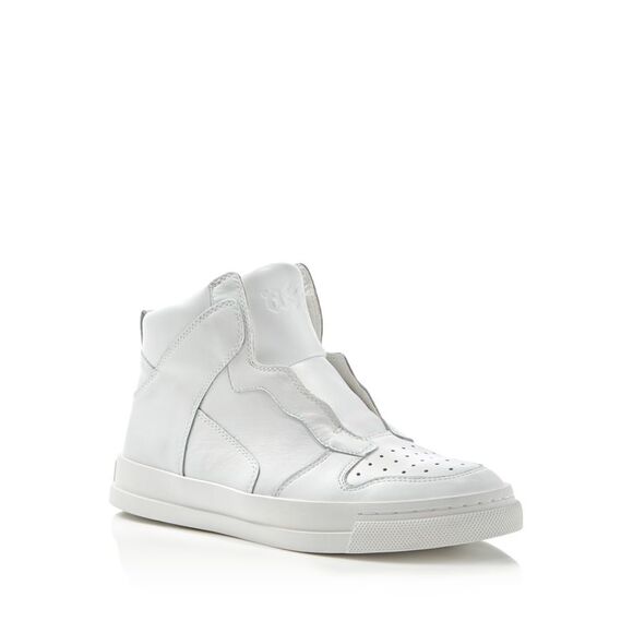 ASH Shoes - ASH Womens White Goring Enigma Round Toe Platform Leather Athletic Sneakers 40